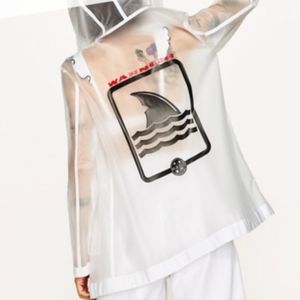 Zara Basic Limited Edition Maui and Sons Clear Jacket sz M